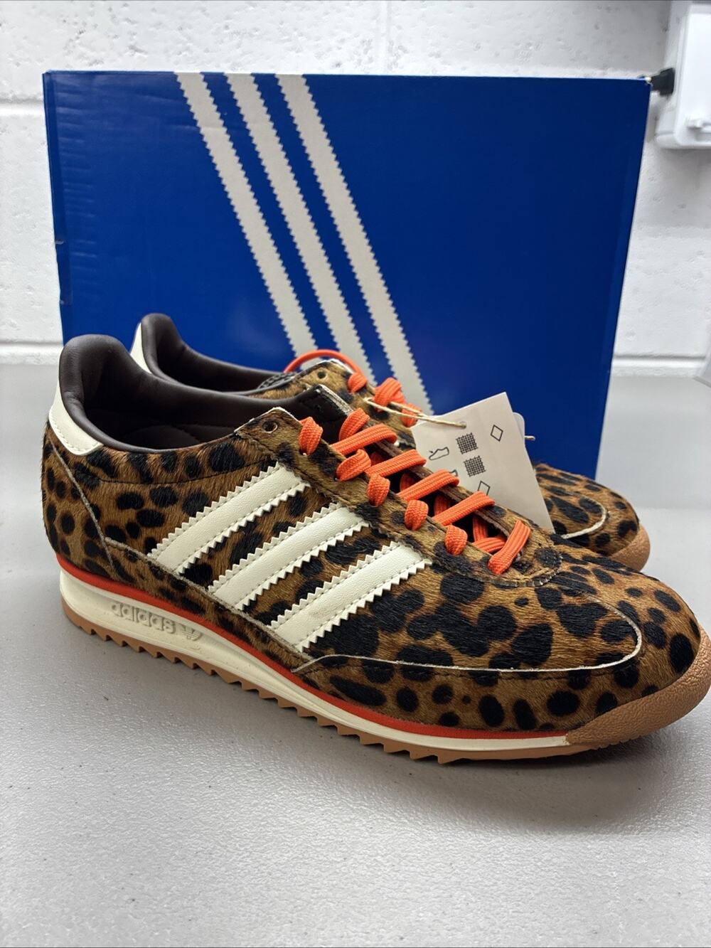Adidas SL 72 OG Leopard Print Dark Brown JI0189 US Woman's Size 5